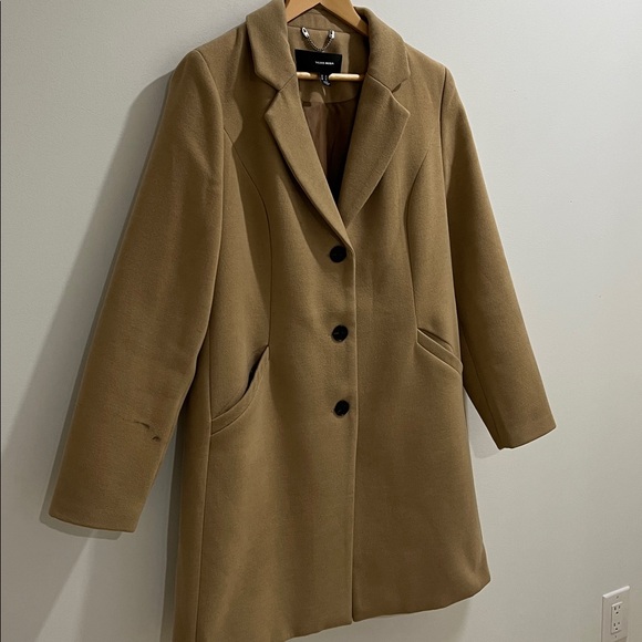 Vero Moda Women’s Coat XL Pea Coat Camel Tan Jacket Spring Fall Neutral *As Is - Picture 5 of 15